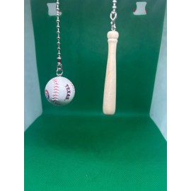 Riddell TEXAS RANGERS CEILING FAN PULL CHAIN SET BASEBALL AND BASEBALL BAT