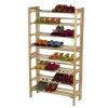 Winsome Clifford 4-Tiers Transitional Solid Wood Shoe Rack in Natural