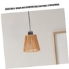 Cabilock Rattan Woven Pendant Lampshade Rustic Sconce Cover Style Small