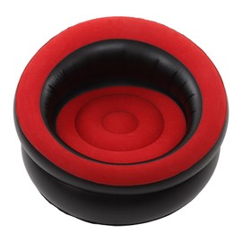 TOWEBOORY Inflatable Couch, Inflatable Sofa Chair, Portable Inflatable Chair, Flocked Air Sofa with Quick Valve, Air Chair for Living Room, Bedroom, Reading Room, Office, Balcony, Travel (Red)