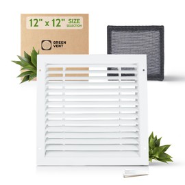 GREEN VENT - Air Vent Covers 12x12, Decorative Air Return Vent Covers for Home, Air Register Vent Covers for Home Ceiling&Wall, AC Vent Covers White Ideal for Air Supply Vents, Return Air Grilles