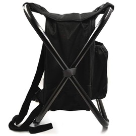 SMT- Folding Stool Insulated Cooler Bag Backpack Chair Beach Fishing Camping Hiking