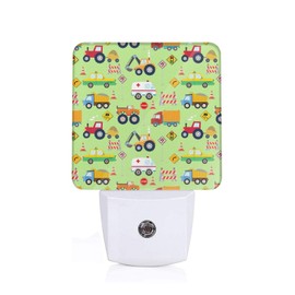 Majoug Luz nocturna LED de dibujos animados para camión, luz nocturna con sensor de atardecer a amanecer, para recámara, baño, cocina, pasillo, habitación, decoración para niños pequeños