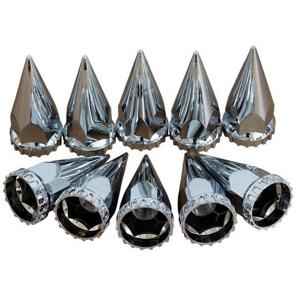 MRJLK 33mm Chrome ABS Plastic Screw-on Standard or Spiked Lug