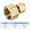 sourcing map Compression Pipe Fitting G1/2 Female Thread x 6