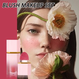 Long-Lasting 3-Pack Contour, Highlighter, and Blush Makeup Set - Weightless, Flawless Liquid Bronzer Beauty Bar, Blush Stick, and Highlighter Look