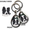 KAZMUGZ BORDER COLLIE DOG KEYRING. Heavy quality metal gift keyring.