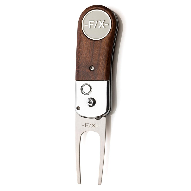 Premium Divot Tool with Real Wood Fitting, Pitchfix de Luxe,