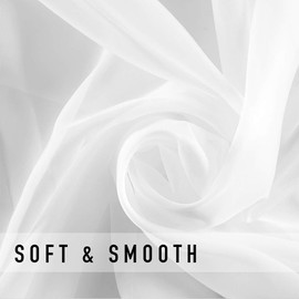 MRTREES White Sheer Curtains Extra Wide 100 x 84 inches Long Living Room Curtain Sheers Solid Sheer Curtain Panels Sliding Glass Door Voile Window Treatment Bedroom Drapes Door Rod Pocket 1 Panel