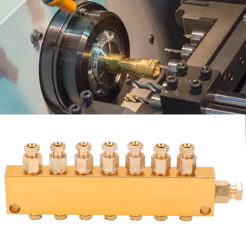 Oil Distributor Adjustable Brass Lube Piston Separator Divider Valve Lubrication