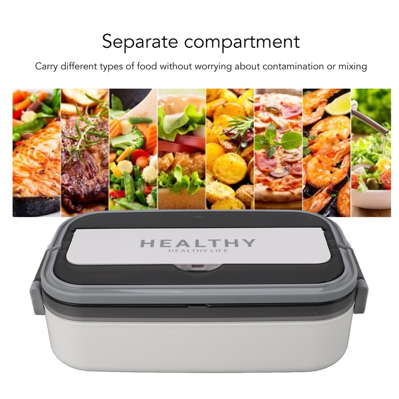Bento Lunch Box 316 Stainless Steel 700ml Capacity Leakproof Microwave