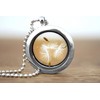 Real Dandelion Locket Necklace 70 cm with Jewellery Box Natural