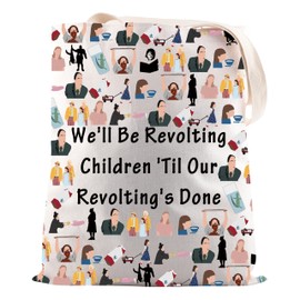 JNIAP Musical Gift We'll Be Revolting Children 'Til Our Revolting's Done Tote Bag Matilda Fans Gift (We'll Be Revolting Tote Bag)