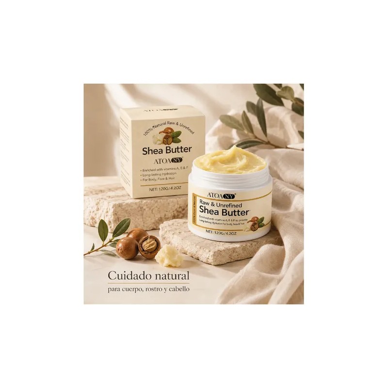 Manteca De Karité Natural Shea Butter Para Piel Y Cabello