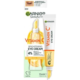 Garnier Eye Cream, With 4% Vitamin C, Brightening Eye Treatment For Dark Circles, Prevents Under Eye Bags And Puffiness, Vitamin C*, 15ml