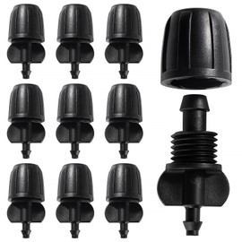 VooGenzek VooGenzek 10 Stücke Tropfbewässerungsarmaturen, Barbed Bewässerung Connector für 8/12 mm bis 4/7 mm, 2-Wege Barbed Garten Schlauch Verbinder, Bewässerung Verbinder, für Garten, Rasen