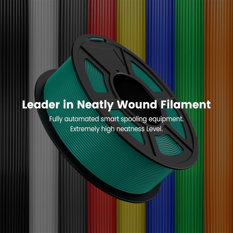 SUNLU Silk PLA Filament 1.75mm, Neatly Wound Shiny PLA 3D