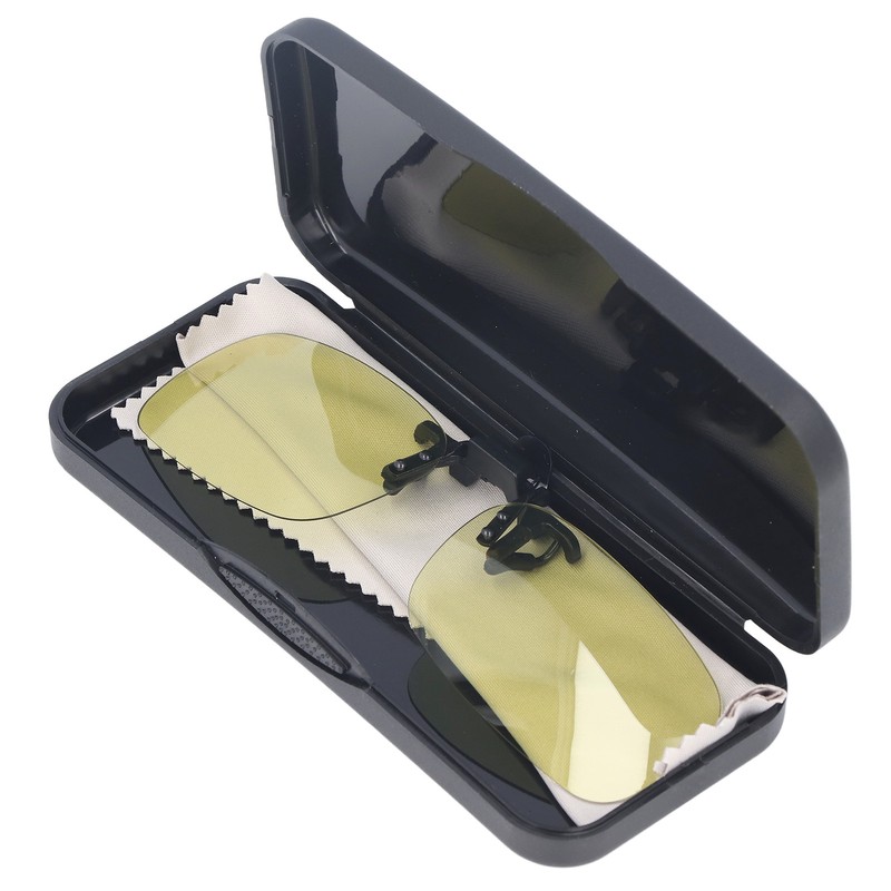 Polarized Clip On Glasses Day Night Duel Use Portable Polarized