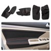 FZJDSD 4Pcs Black Microfiber Leather Inner Door Panel Cover Pads