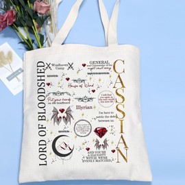 VAMSII Cassian A Court Of Thorns and Roses Merch Cassian Fandom Tote Bag Rhysand Azriel Cassian Inspired Gift(Cassian Tote)