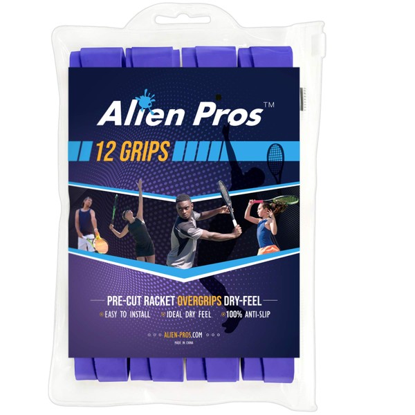 Alien Pros Tennis Racket Grip Tape (12 Grips) - Precut