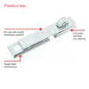 Sterling AHS188 188mm Heavy Security Hasp & Staple, Silver
