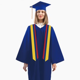 Generic 5.5x72 Inch Colombia Double Sided International Graduates Stole Scarfs