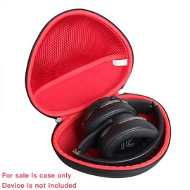 Hermitshell Hard Travel Case for DOQAUS Bluetooth Headphones Over Ear(Only case) (Black+Inner red)