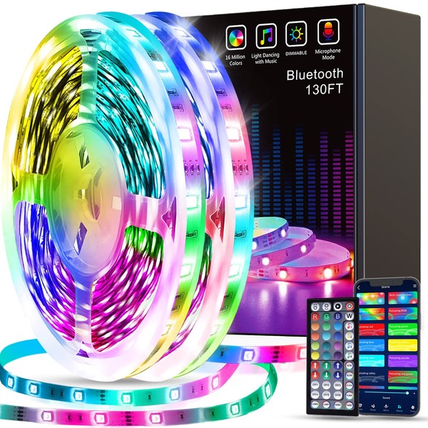 Tenmiro Led Strip Lights 130ft (2 Rolls of 65ft) Smart