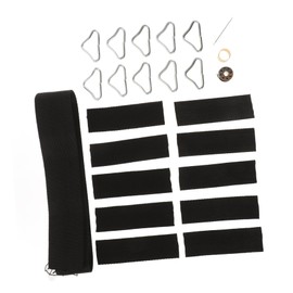 Mikinona 1 Set Portable Trampoline Buckles Set Durable Triangle Ring Replacement Kit for DIY Trampolines High Strength Webbing for Secure Jumping and Bouncing Activities