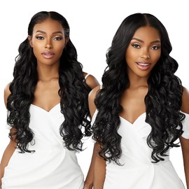 Sensationnel Bare Lace 13X6 Wigs - Unit 13 Lacefrontal Glueless Synthetic 180 Degree Preplucked Hairline (1 JETBLACK)