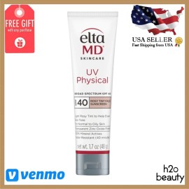 EltaMD UV Physical Broad-Spectrum SPF 40 Rosy Tint 1.7oz NIB 08/2026