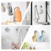 JIANGBINGREN 2 Pcs Suction Hooks for Bathroom, Stainless Steel Vacuum