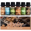 SNOWSEN Woody Essential Oil Set, 6 Pure Wood Scents -