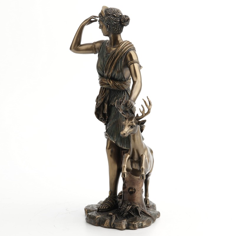 Veronese Design Resin Statues Diana Greek Goddess The Hunt, Moon