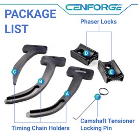 CENFORGE 3.6 Pentastar Timing Tool Kit, 3.6L Camshaft Phaser Timing Chain Lock Tool Set Compatible with 2011 to 2019 Chrysler Dodge Jeep Ram, Replace 10200A 10202 10369A