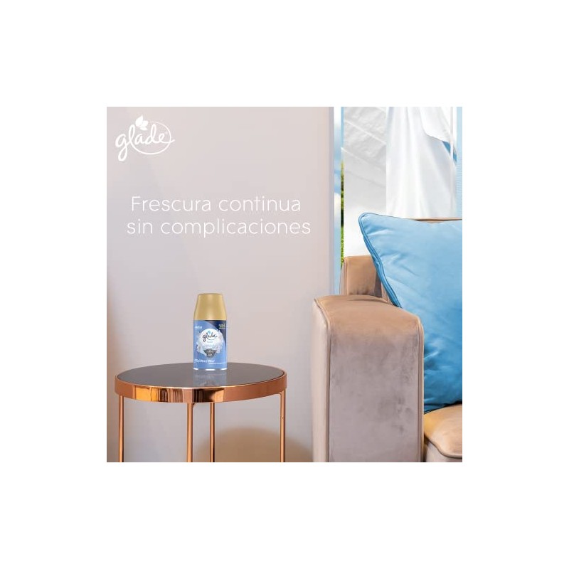 Glade Automático Aromatizante de Ambiente Continuo, Repuesto, Aroma Caricias de