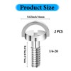 2PCS 1/4-20 Thread D-Ring Stainless Steel Camera Fixing Screws, Tripod