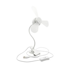 clip on fan for bed 5V Clip-on USB Powered Fan and LED Lamp Combo, White, 360° Adjustable Flexible Gooseneck, 3000K, fan holder for dorm bed, clip desk fan for Reading, Painting, and Sewing