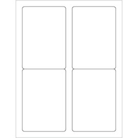 Aviditi Tape Logic 3 1/2" x 5" White Shipping Address Labels, for Laser & Inkjet Printers, Removable Adhesive, 8 1/2" x 11" Sheet, 4 Labels Per Sheet, 100 Sheets