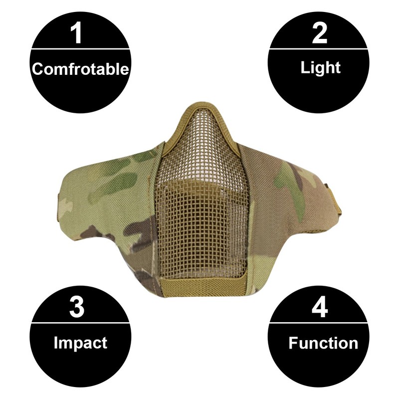 GES Tactical Foldable Half Face Mask Outdoor Equipment Mask Protective