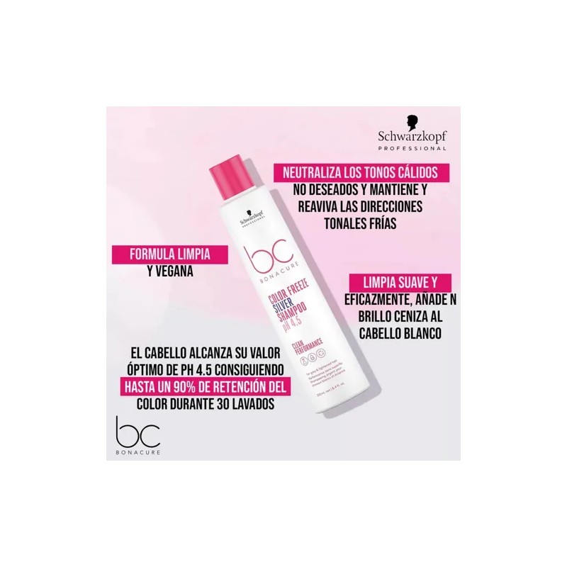 Shampoo Bonacure Color Freeze Silver Brillo Profesional 250m