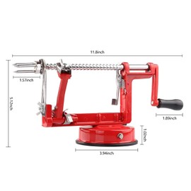 Apple Peeler, 3-in-1 Peeler Corer and Slicer with Suction Base and Adjustable Stainless Steel Blades