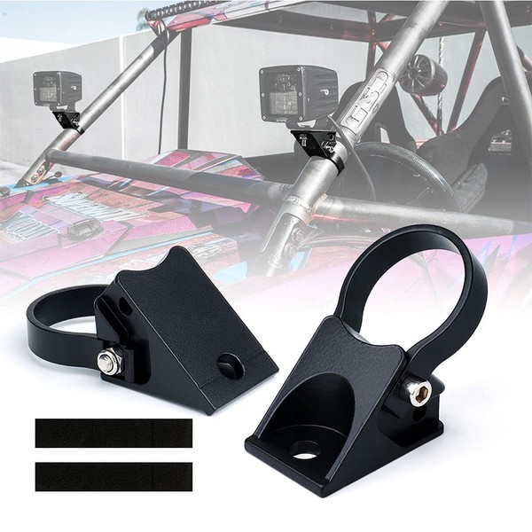 Xprite 1.75 Inch Roll Bar Mounting Brackets, Universal Adjustable LED