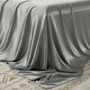 Counfeisly Satin King Flat Sheet, Luxury and Silky Soft Bed