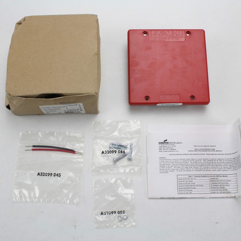 Wheelock Dsm-12/24-R Dsm-12/24 Red DSM Series Fire Alarm Dual Sync