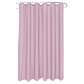 Dependable Industries inc. Essentials Bathroom Magnetized Shower Curtain Liner with Metal Grommets Waterproof (Pink)