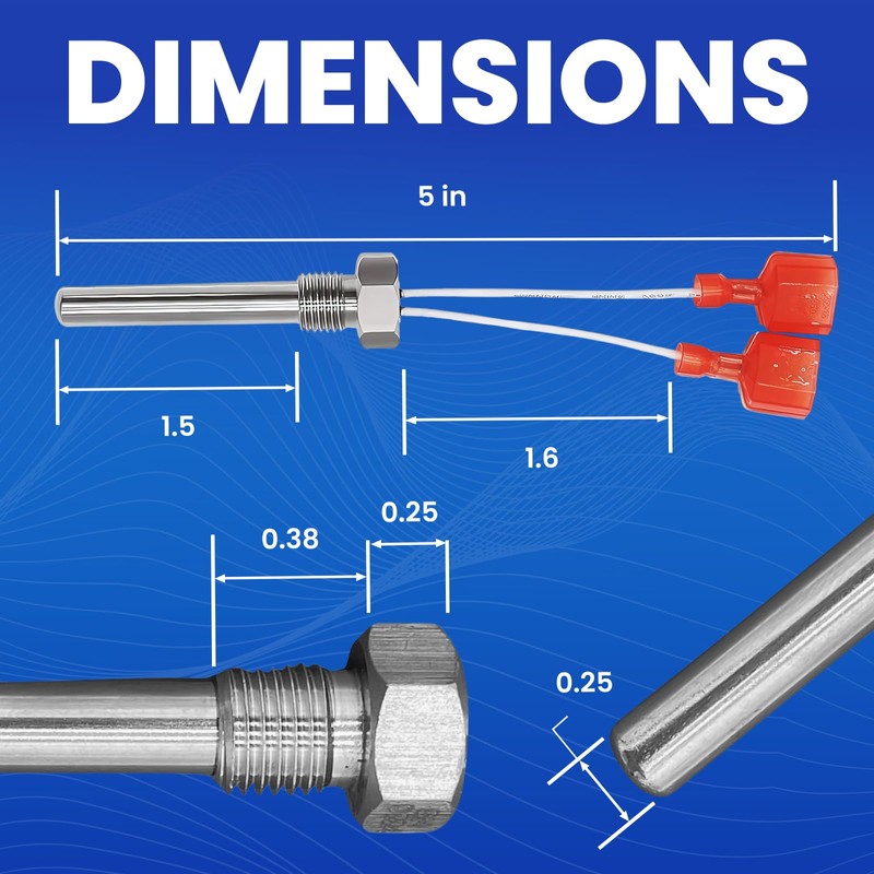 Pentair 42002-0024S Replacement Stack Flue Sensor Temperature | Made in