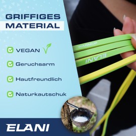 ELANI Resistance Bands Strength Training with Distance Markings as Pull Up Band Resistance Band with Eco Packaging Resistance Bands