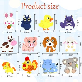 Fridge Magnets, Pack of 12 Magnets Children Animals for Magnetic Board, Children's Magnets, Funny, Fridge Magnets, Children, Decorative Children's Magnets, Animals Toy of Education